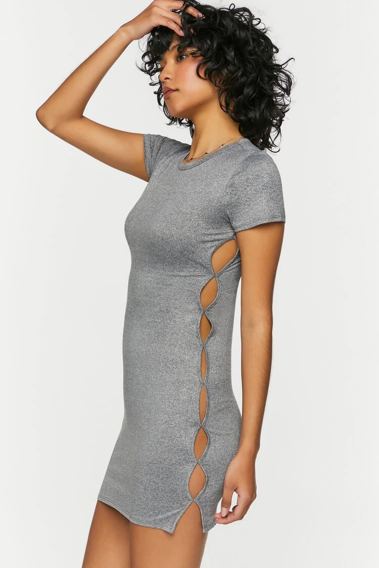 Short-Sleeve Cutout Mini Dress - Image 2