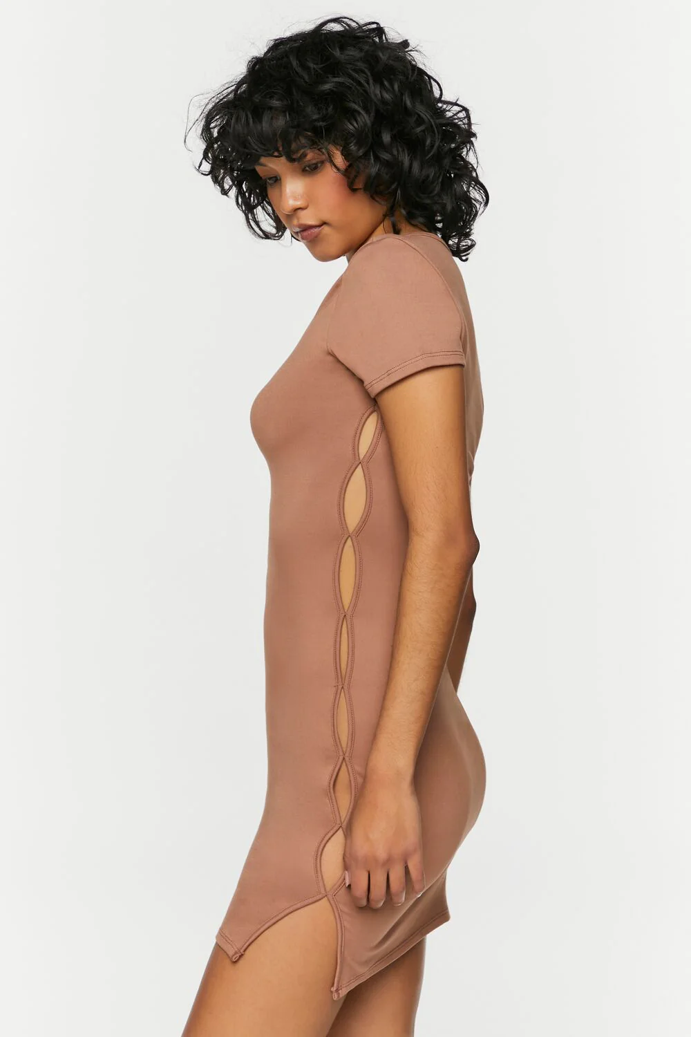 Short-Sleeve Cutout Mini Dress - Image 7