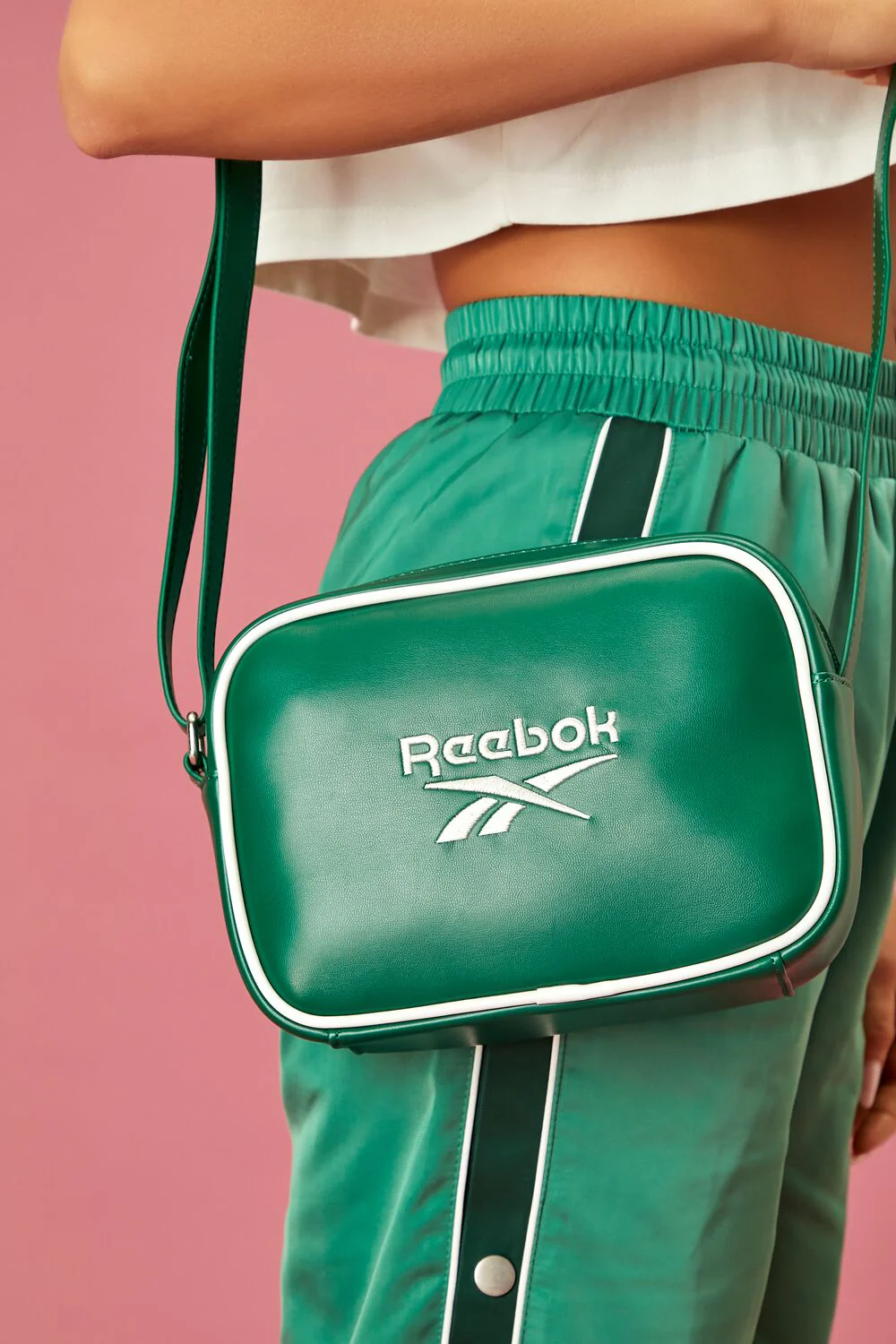 Faux Leather Reebok Crossbody Bag - Image 3