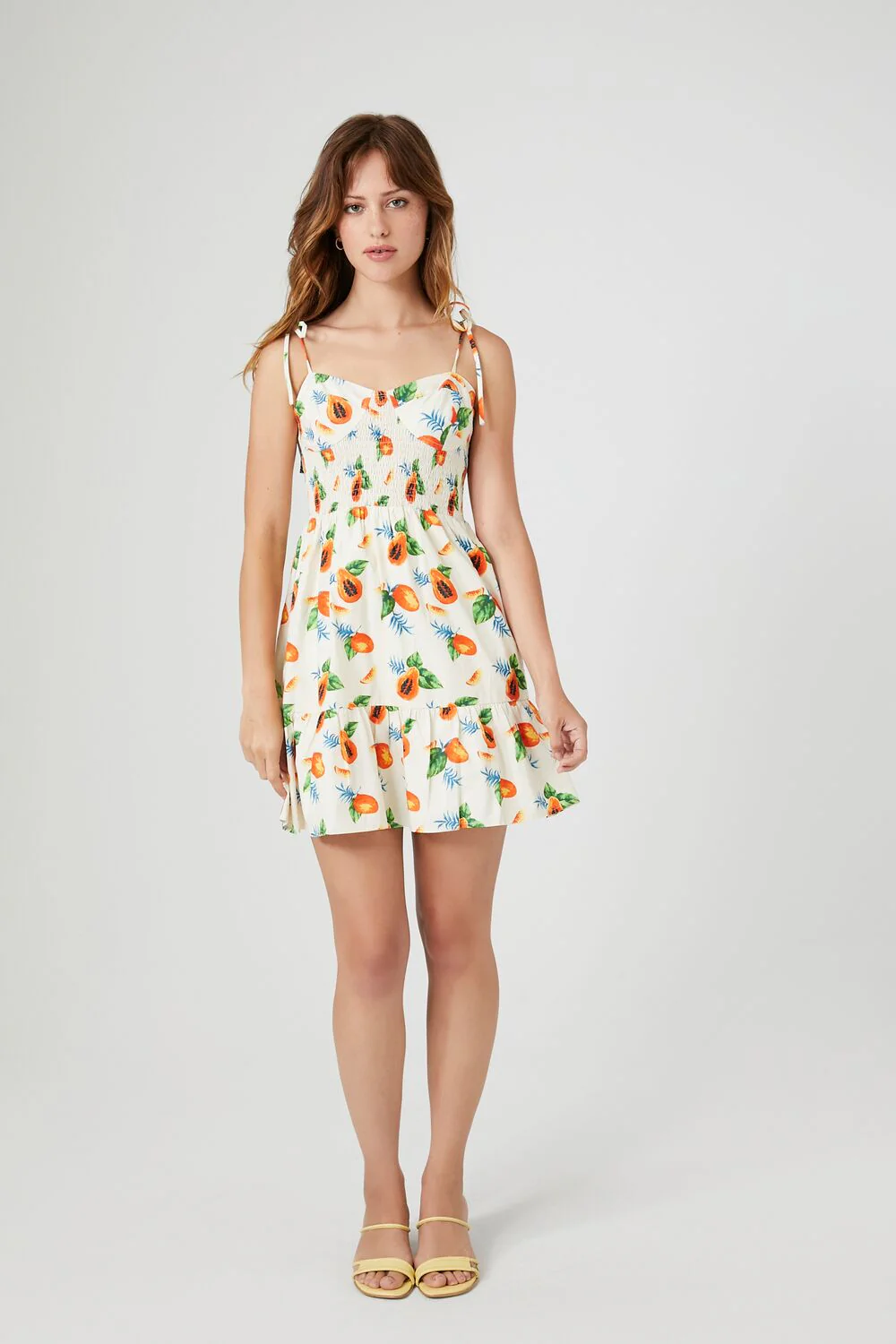 Tropical Fruit Print Mini Dress - Image 4