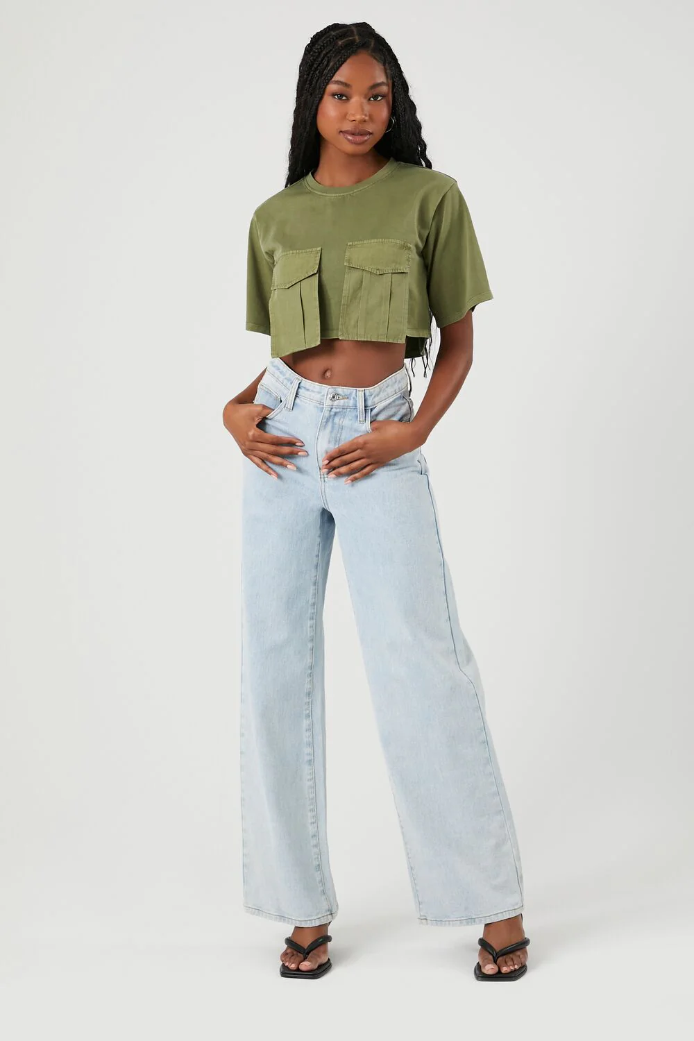Cargo Pocket Cropped Tee - Image 4