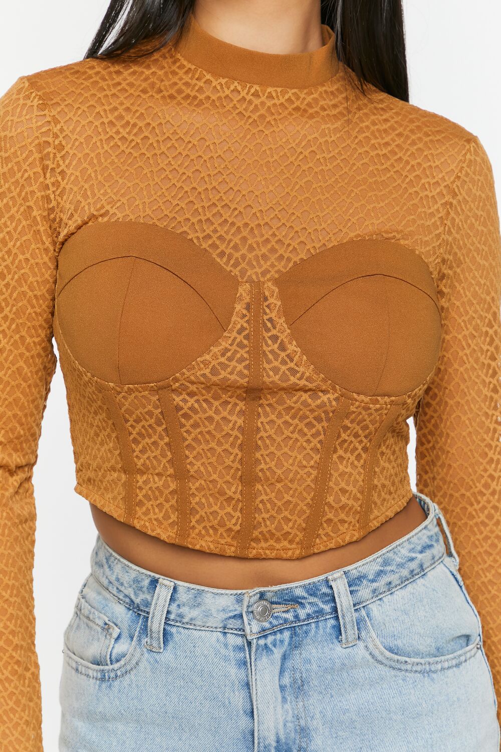 Netted Mesh Bustier Top - Image 10