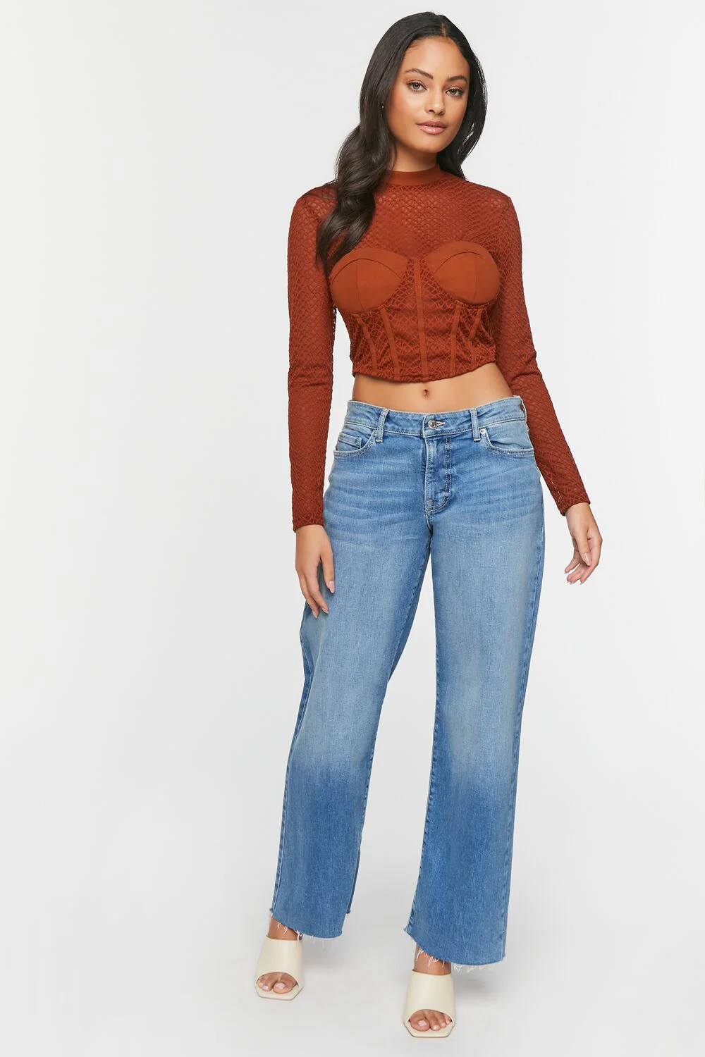 Netted Mesh Bustier Top - Image 4
