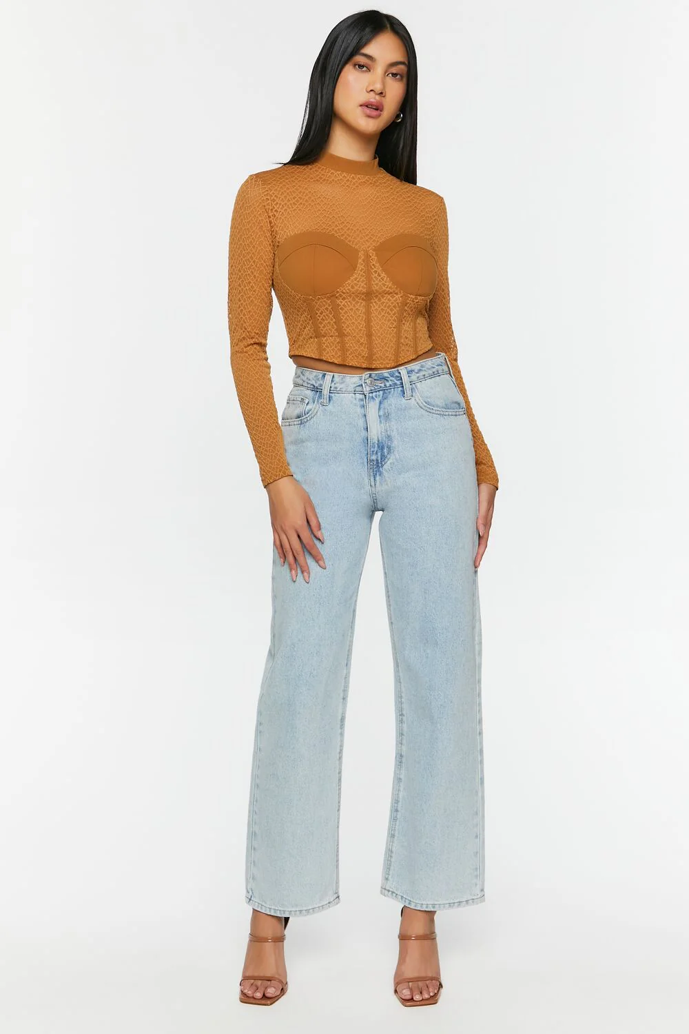 Netted Mesh Bustier Top - Image 9