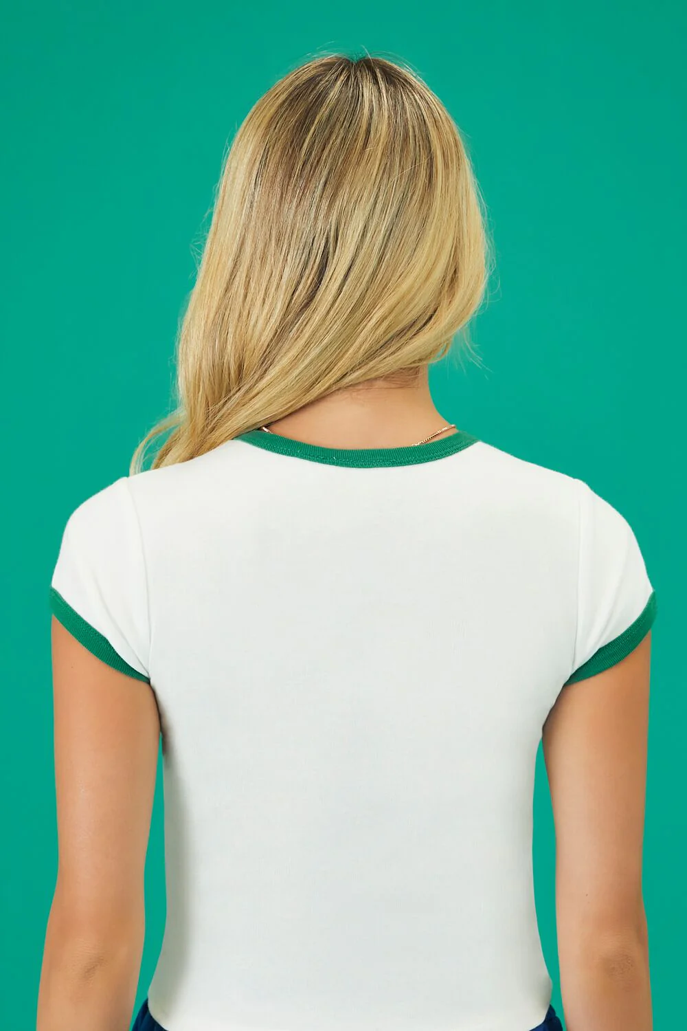 Reebok Cropped Ringer Tee - Image 4
