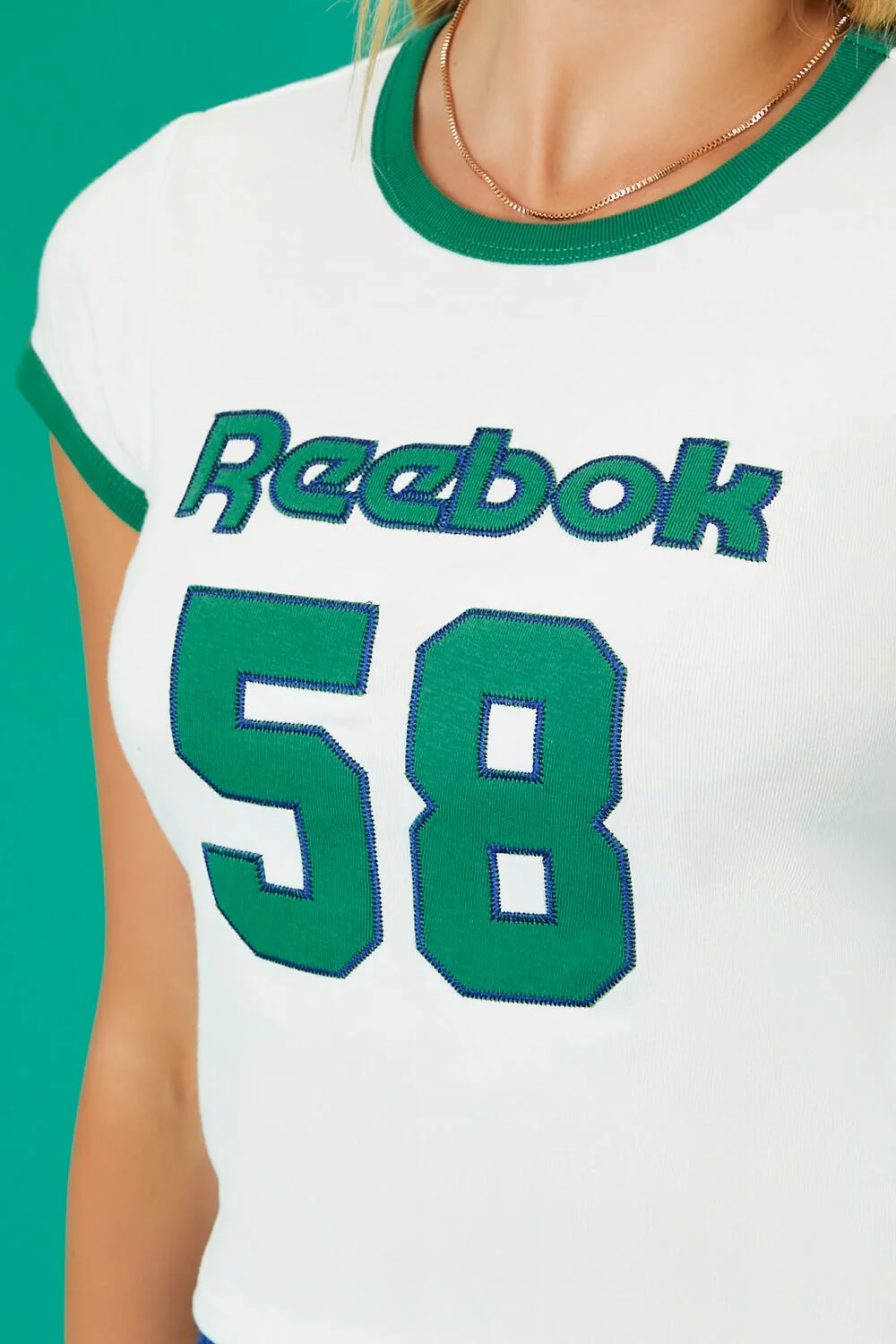 Reebok Cropped Ringer Tee - Image 6