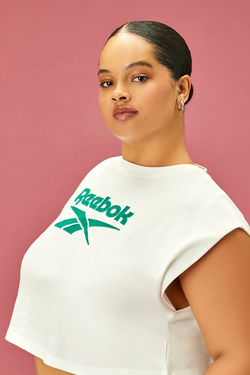 Plus Size Reebok Graphic Crop Top - Image 2