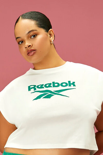 Plus Size Reebok Graphic Crop Top - Image 4