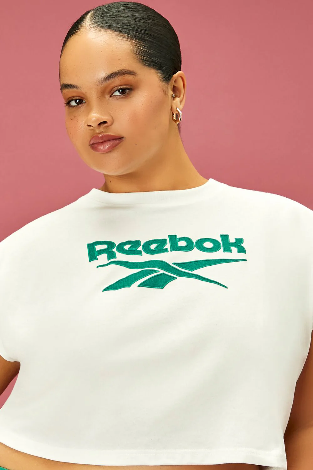Plus Size Reebok Graphic Crop Top - Image 6