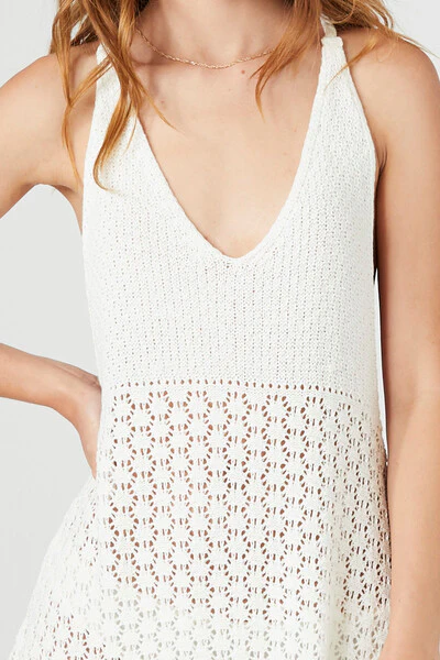 Crochet Y-Back Mini Dress - Image 5