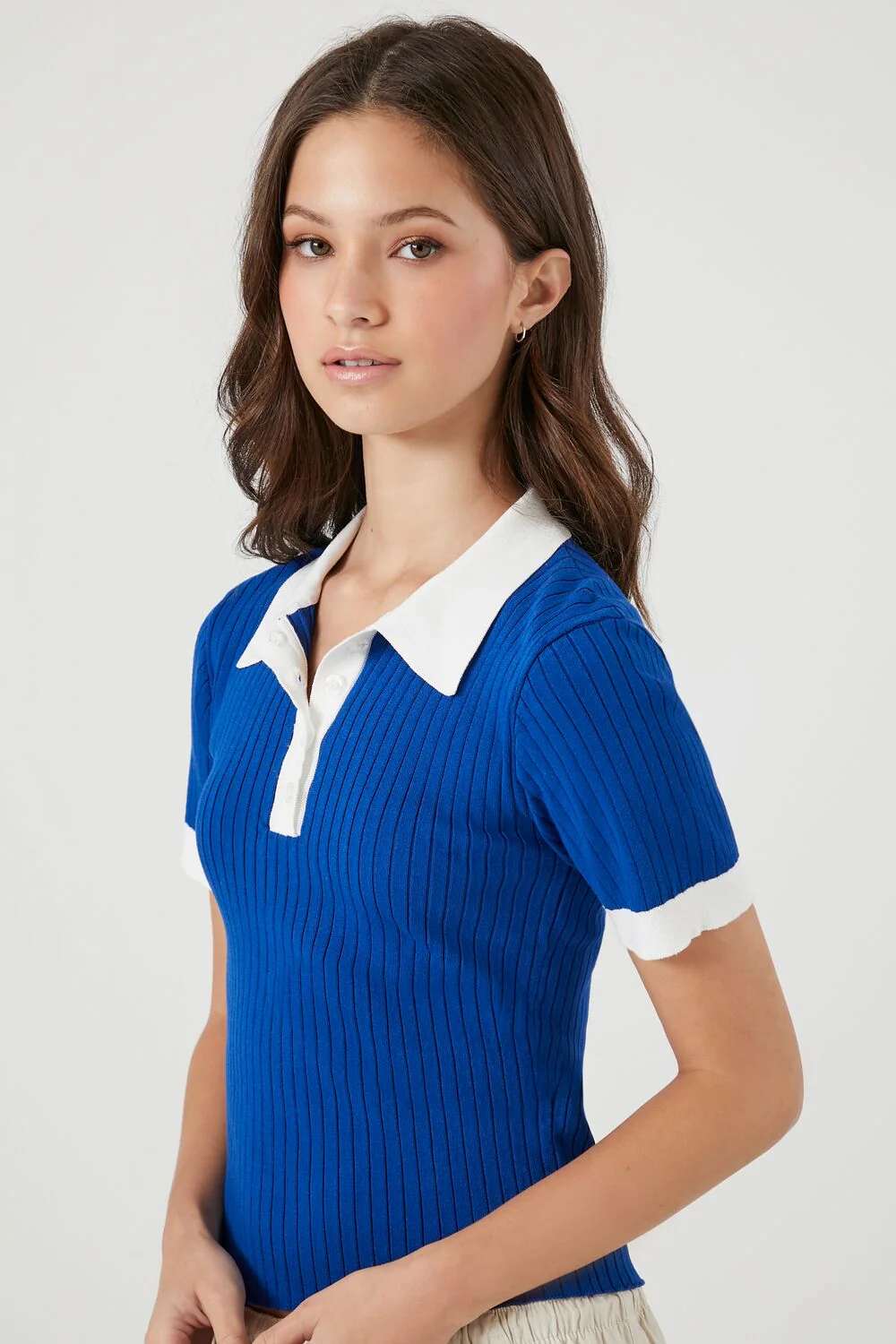 Sweater-Knit Polo Shirt - Image 2