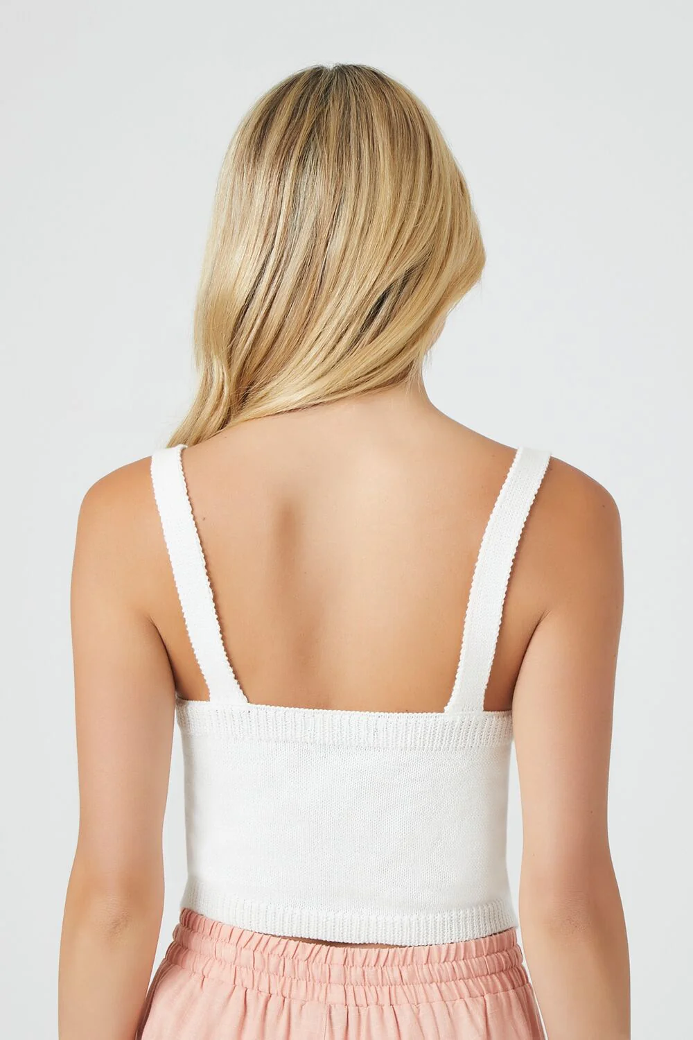 Crochet Sweater-Knit Tank Top - Image 3