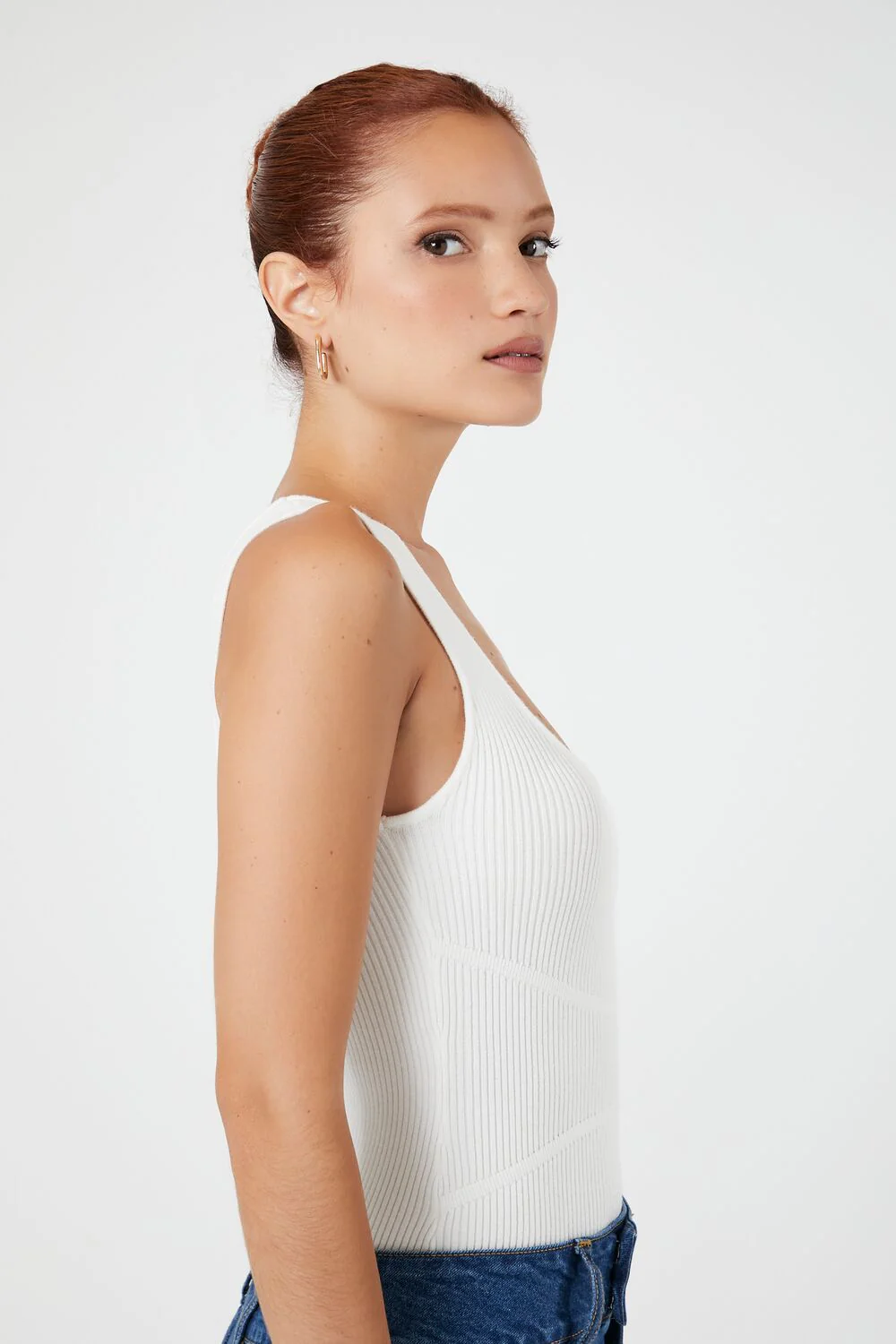 Sweater-Knit Tank Bodysuit - Image 2