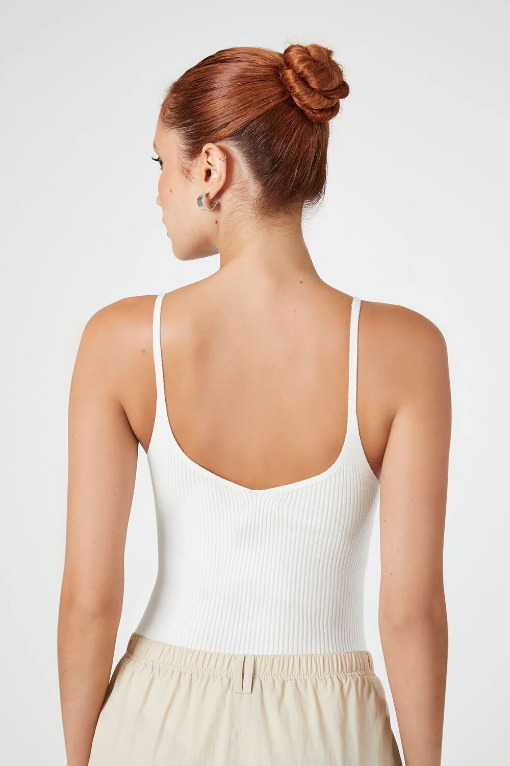 Sweater-Knit V-Neck Cami Bodysuit - Image 3