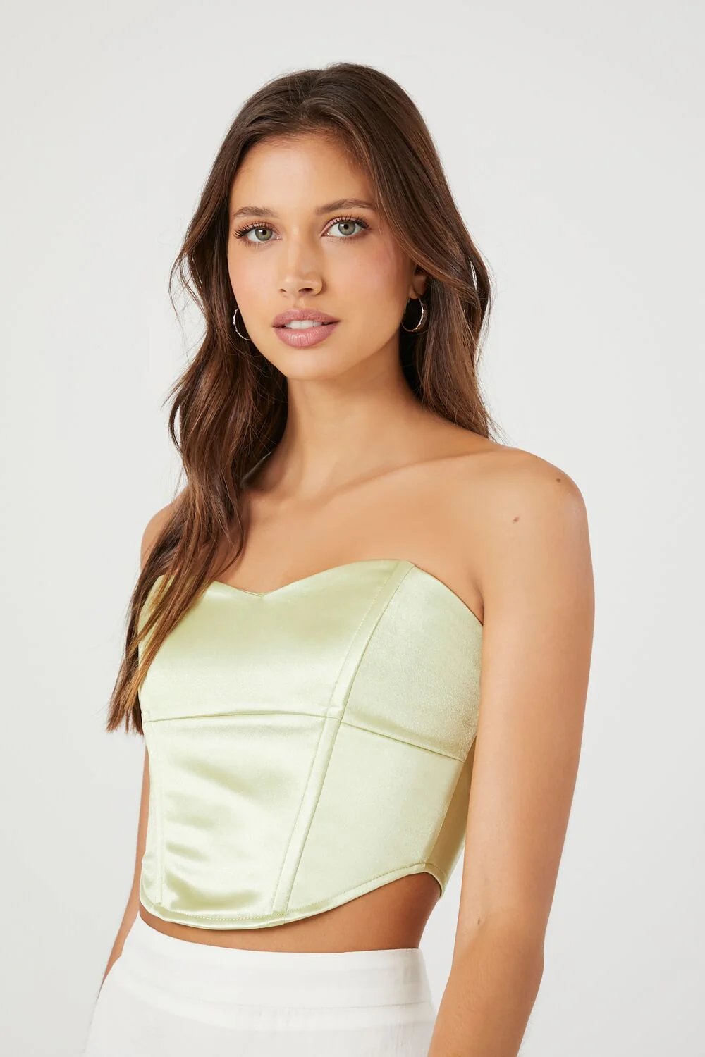 Metallic Cropped Tube Top - Image 2