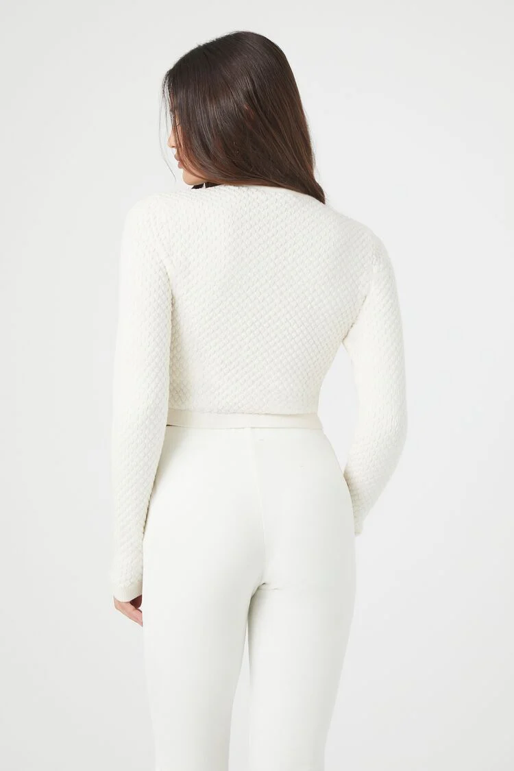 Sweater-Knit Cutout Crop Top - Image 3