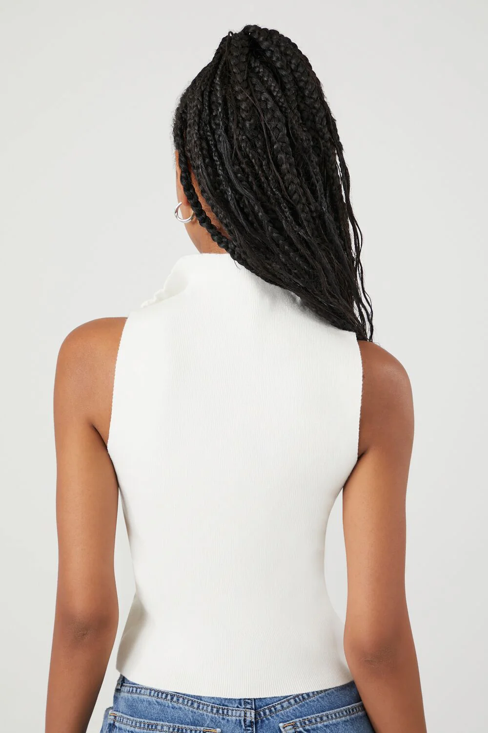 Sweater-Knit Cropped Tank Top - Image 3