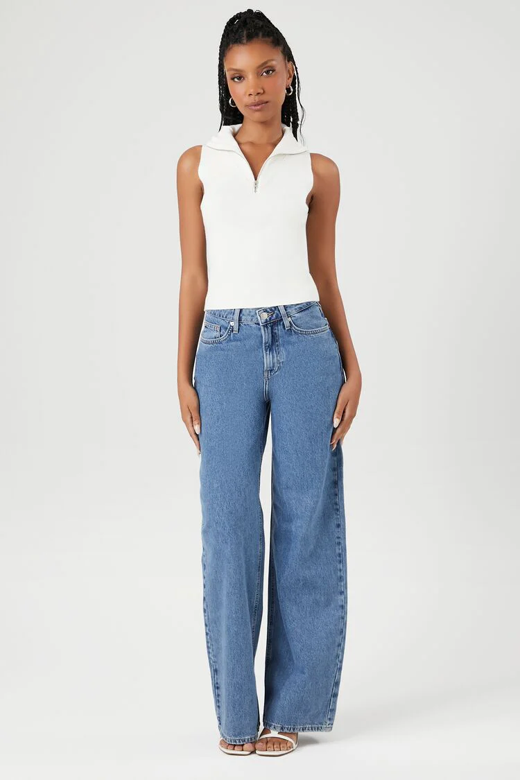Sweater-Knit Cropped Tank Top - Image 4