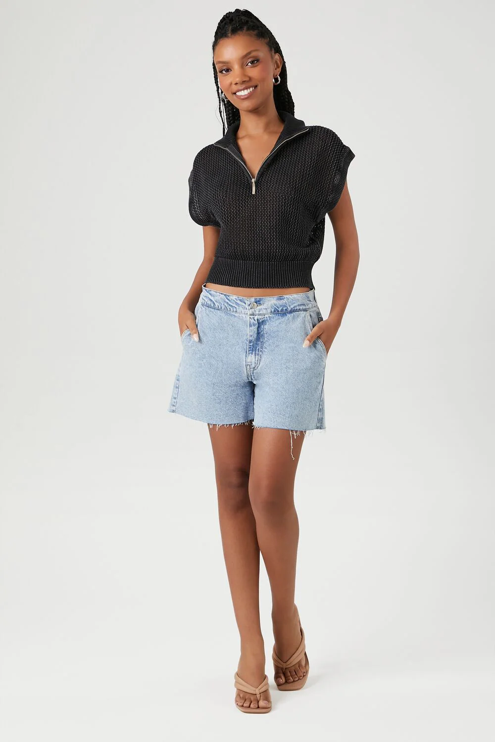 Sweater-Knit Half-Zip Pullover - Image 4