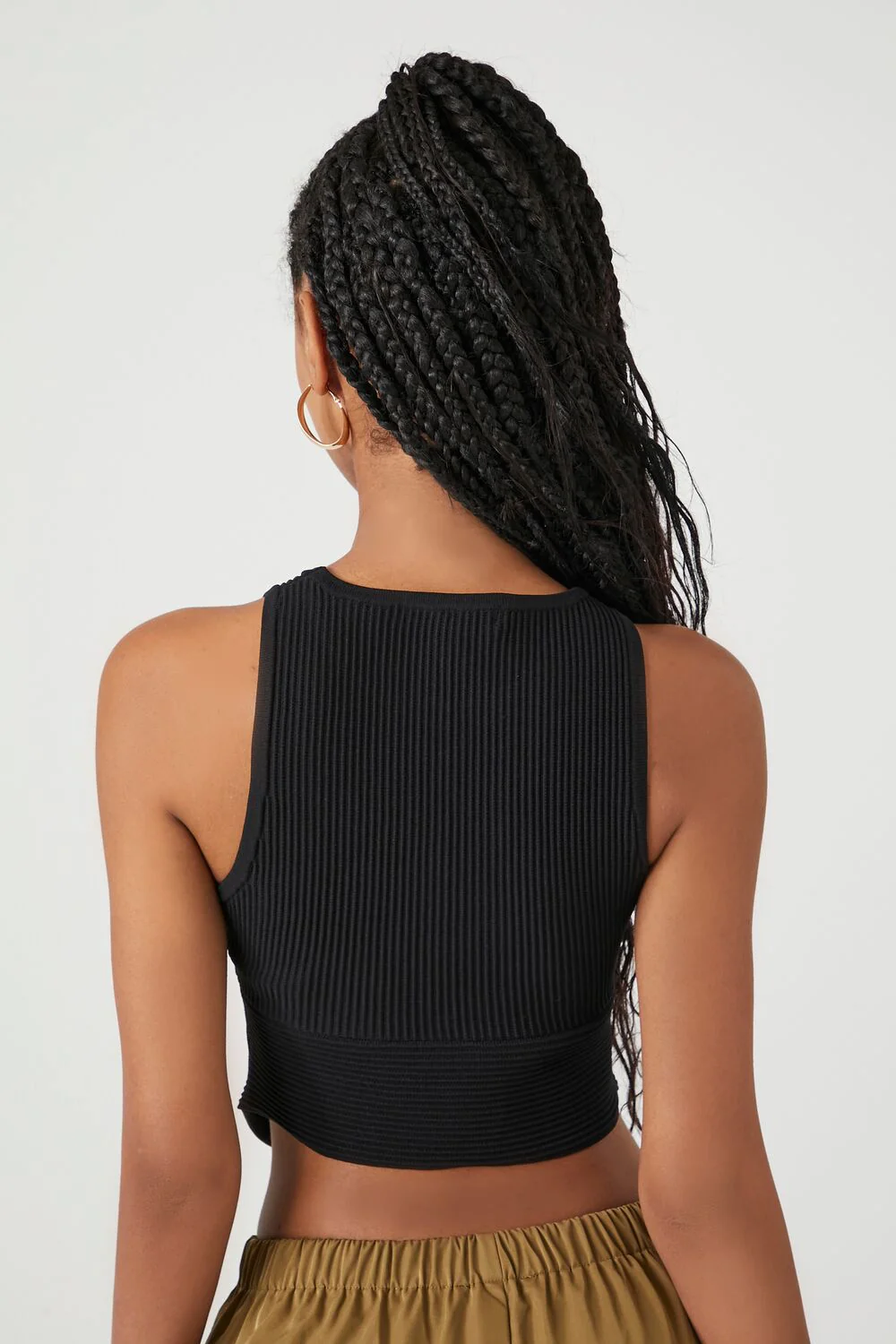 Sweater-Knit Cropped Tank Top - Image 3