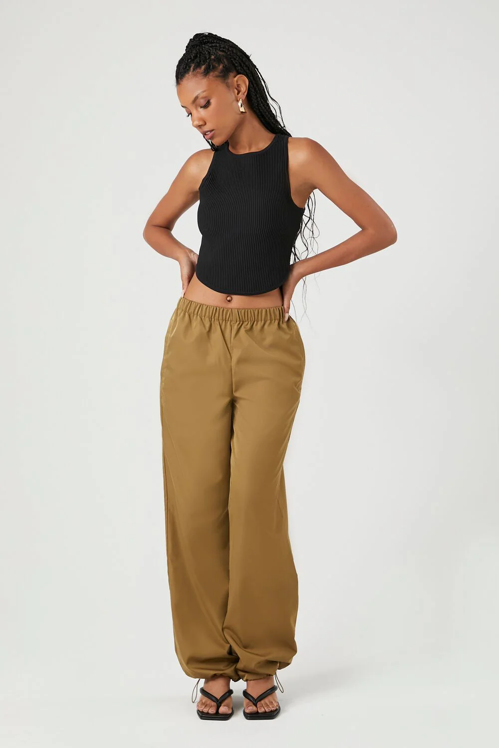 Sweater-Knit Cropped Tank Top - Image 4