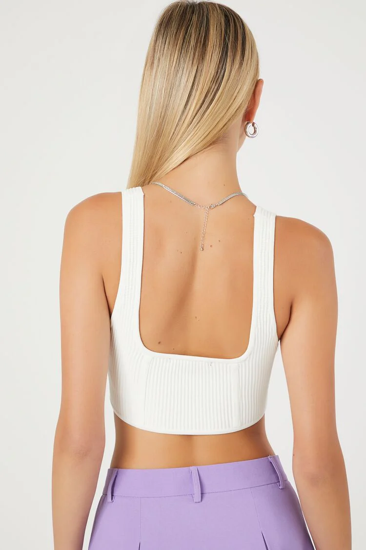 Sweater-Knit Crop Top - Image 3