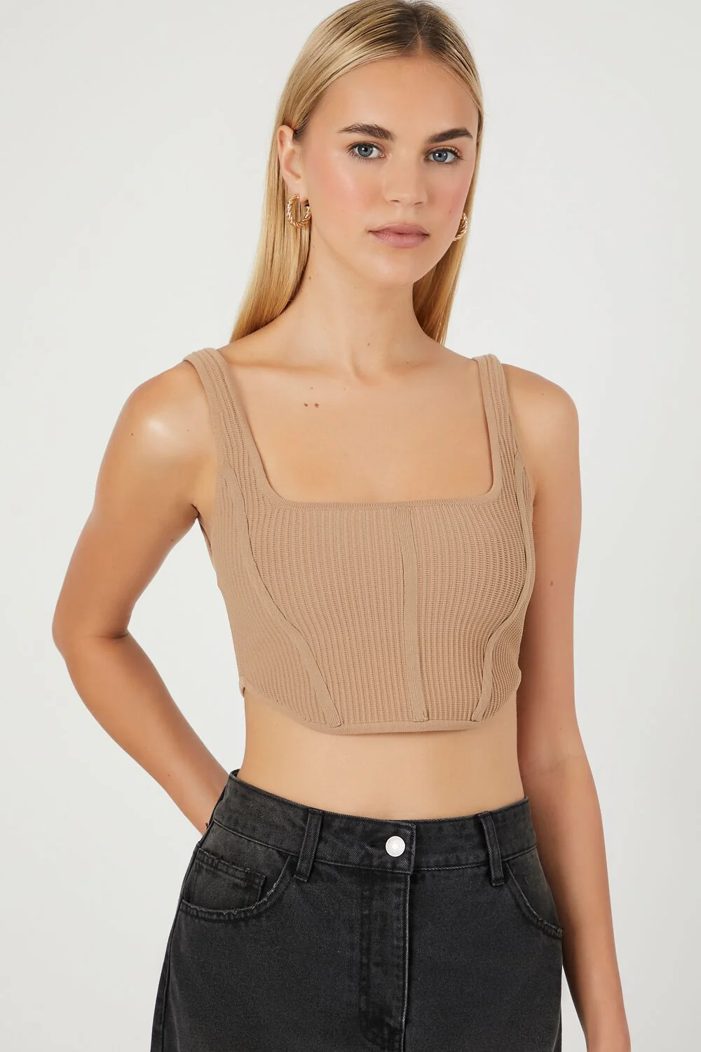 Sweater-Knit Crop Top - Image 6