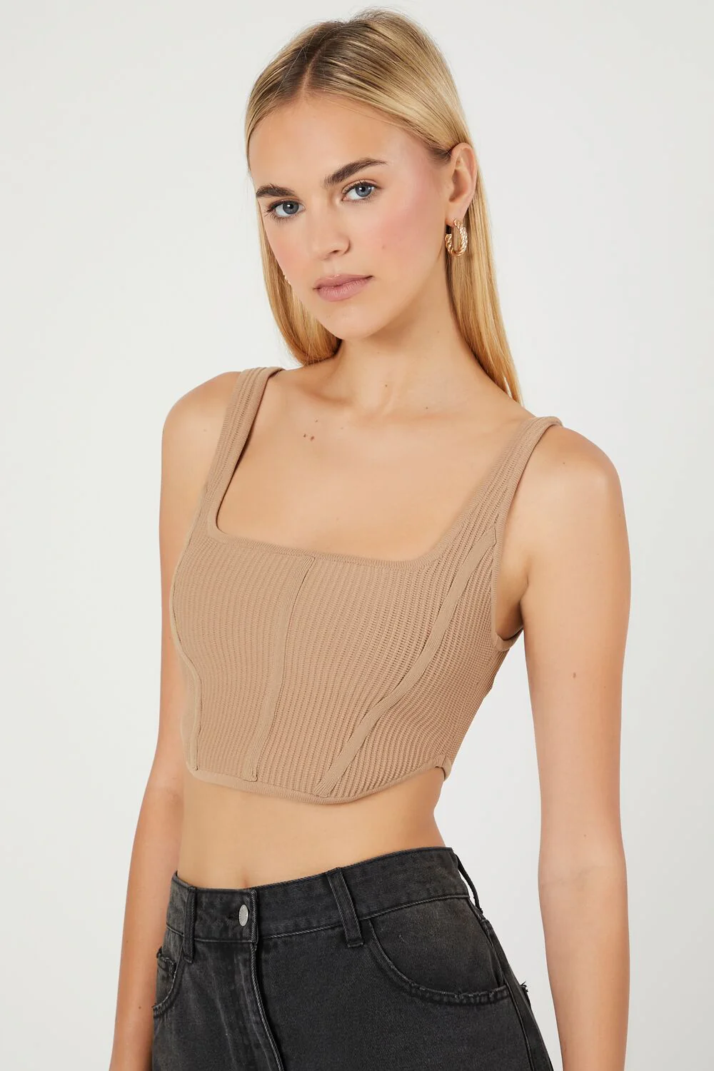 Sweater-Knit Crop Top - Image 7