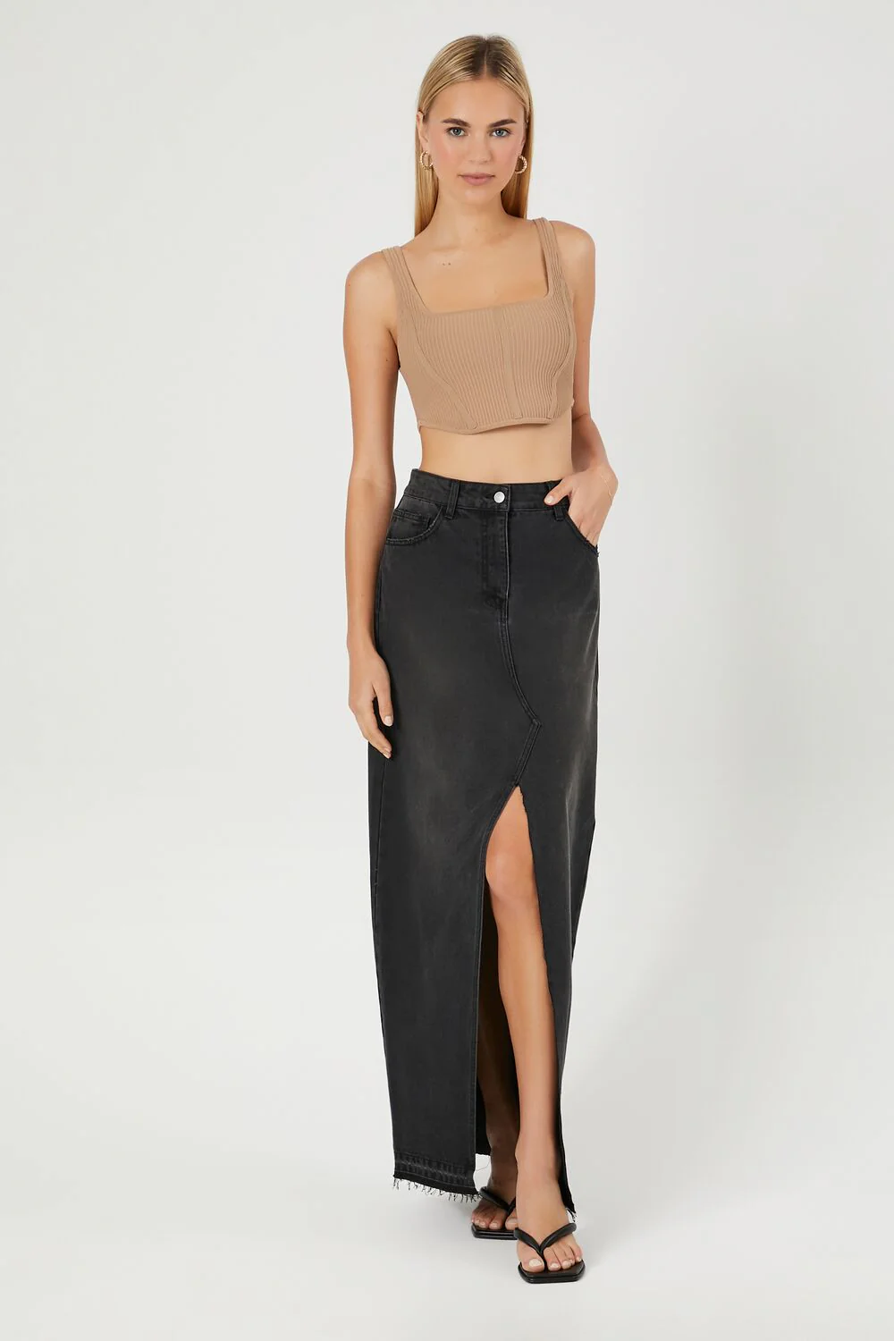 Sweater-Knit Crop Top - Image 9
