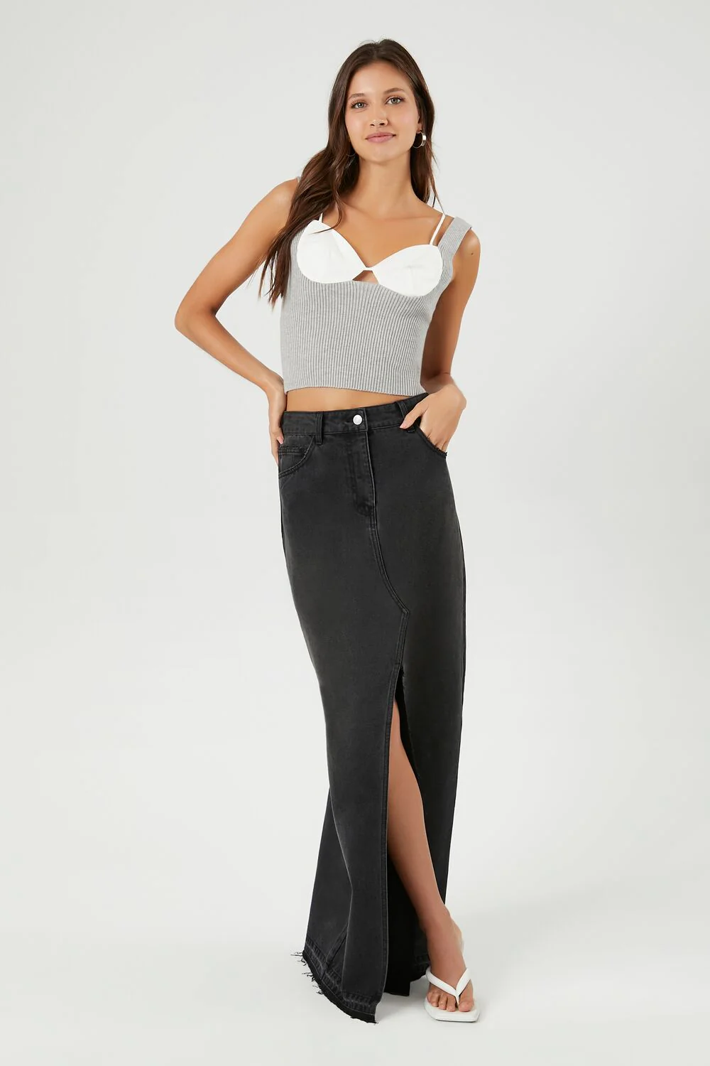 Sweater-Knit Combo Tank Top - Image 4