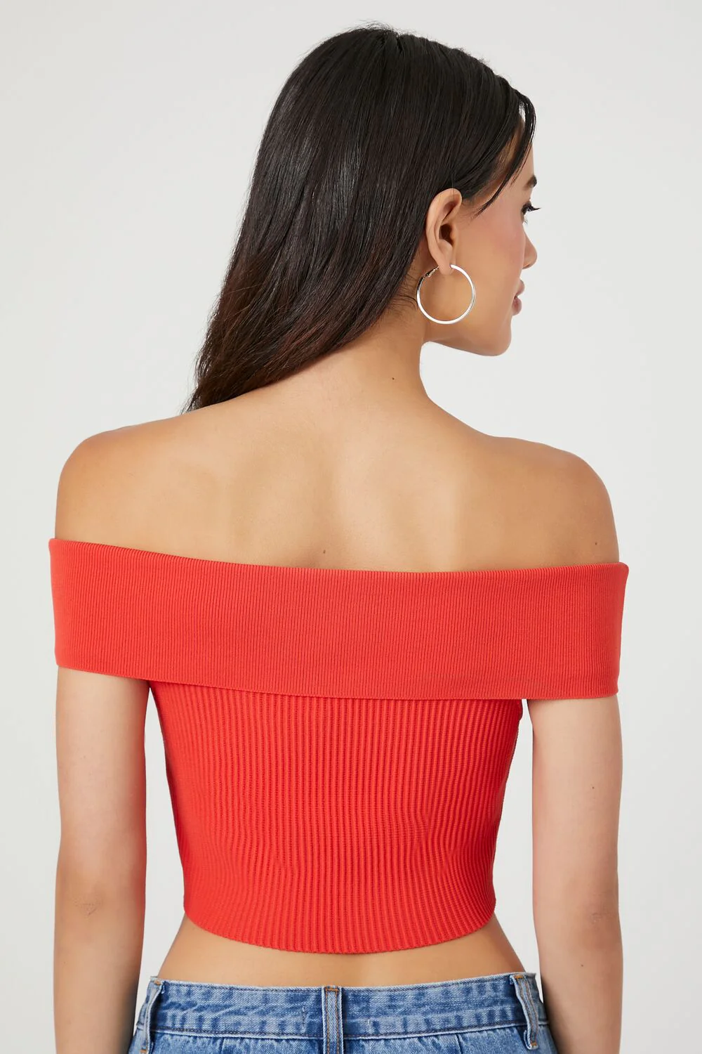 Sweater-Knit Off-the-Shoulder Top - Image 3