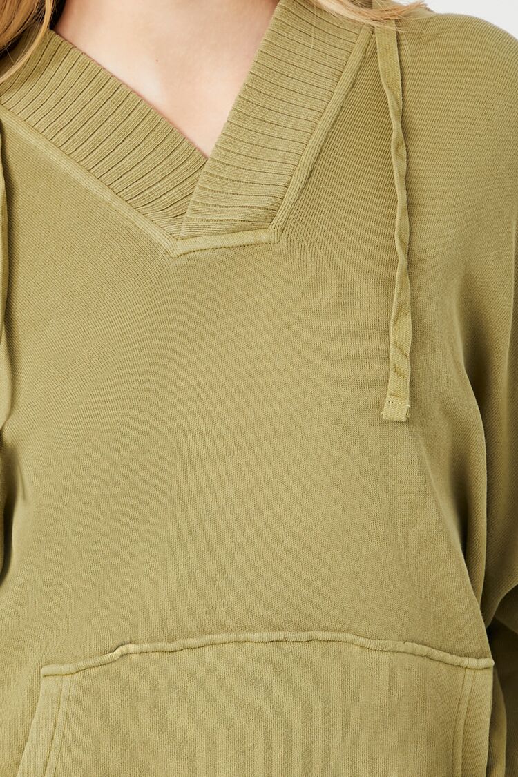 French Terry Drop-Sleeve Hoodie - Image 5