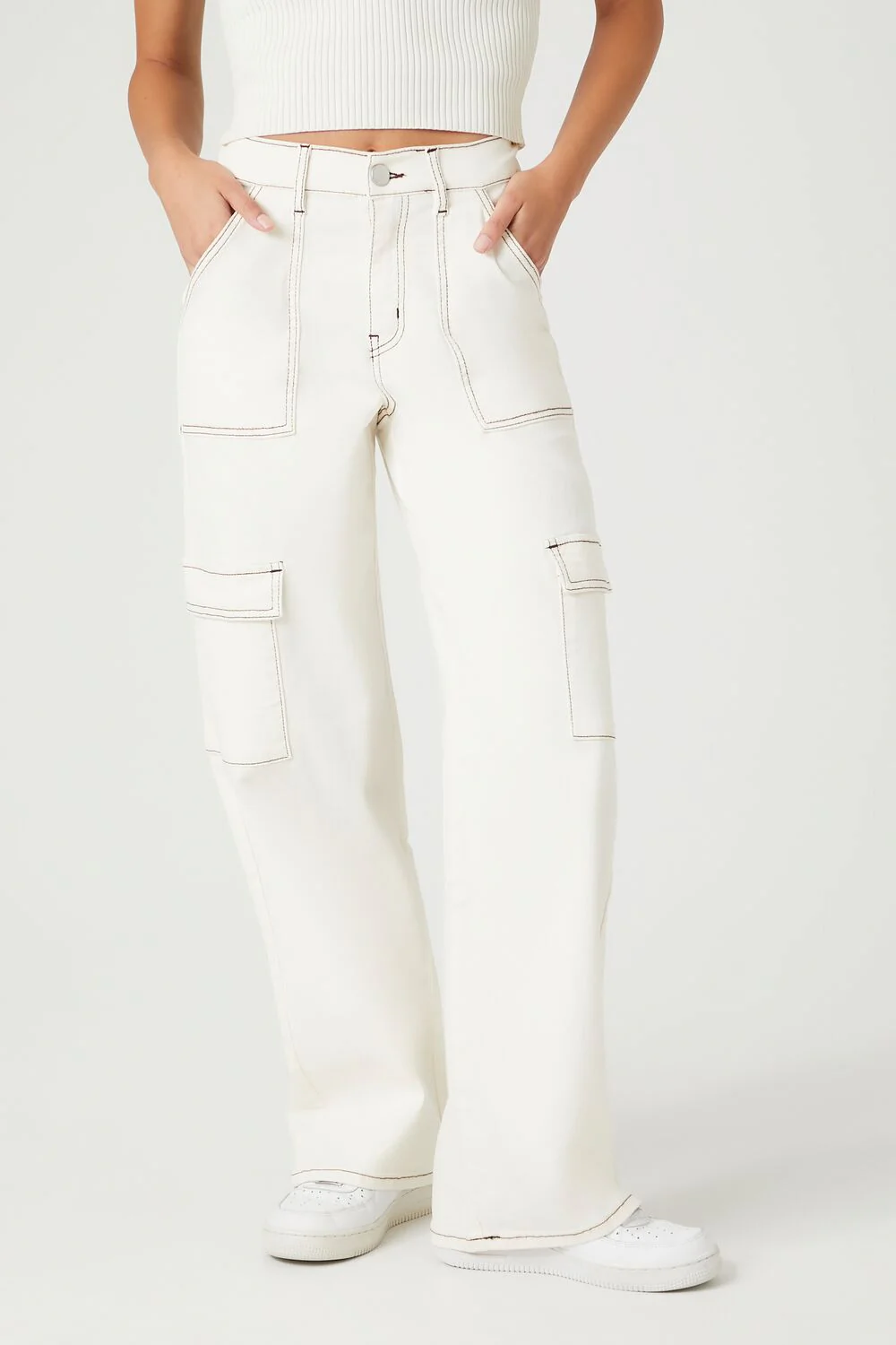 Twill Straight-Leg Cargo Pants - Image 2