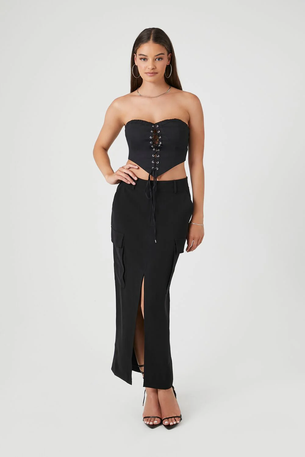 Lace-Up Bustier Tube Top - Image 4