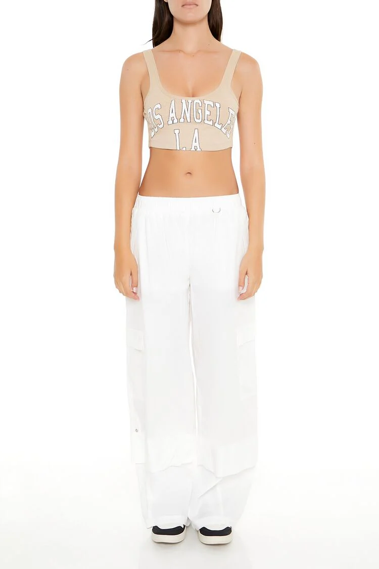 Cropped Los Angeles Graphic Tank Top - Image 2