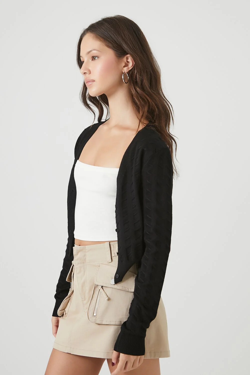 Cropped Cardigan Sweater - Image 2