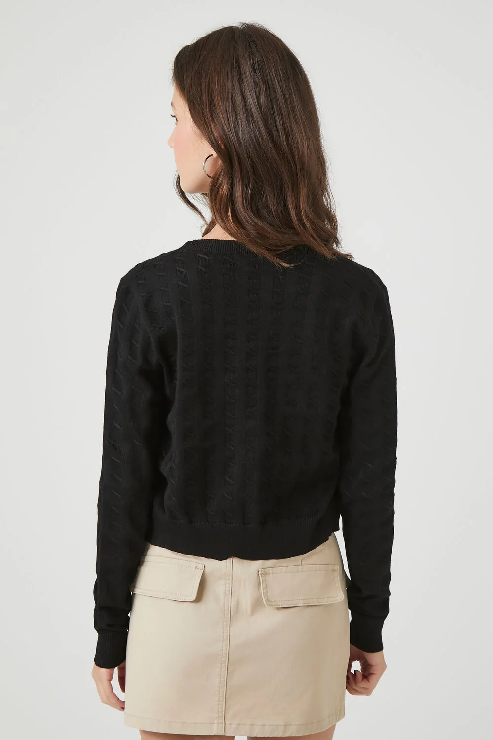 Cropped Cardigan Sweater - Image 3