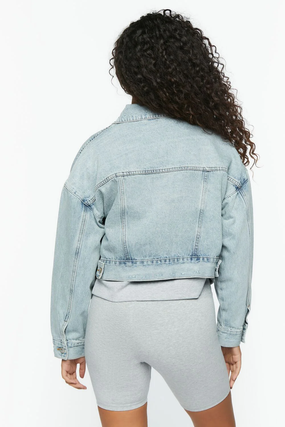Cropped Denim Jacket - Image 3