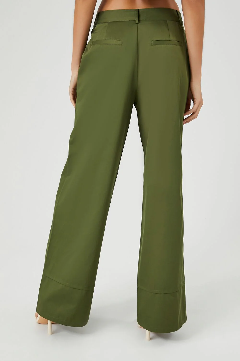 Button-Hem Wide-Leg Pants - Image 4