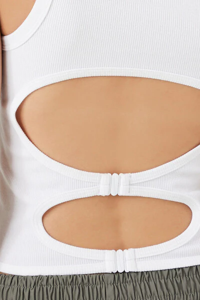 Cutout Ribbed Knit Tank Top - Image 5