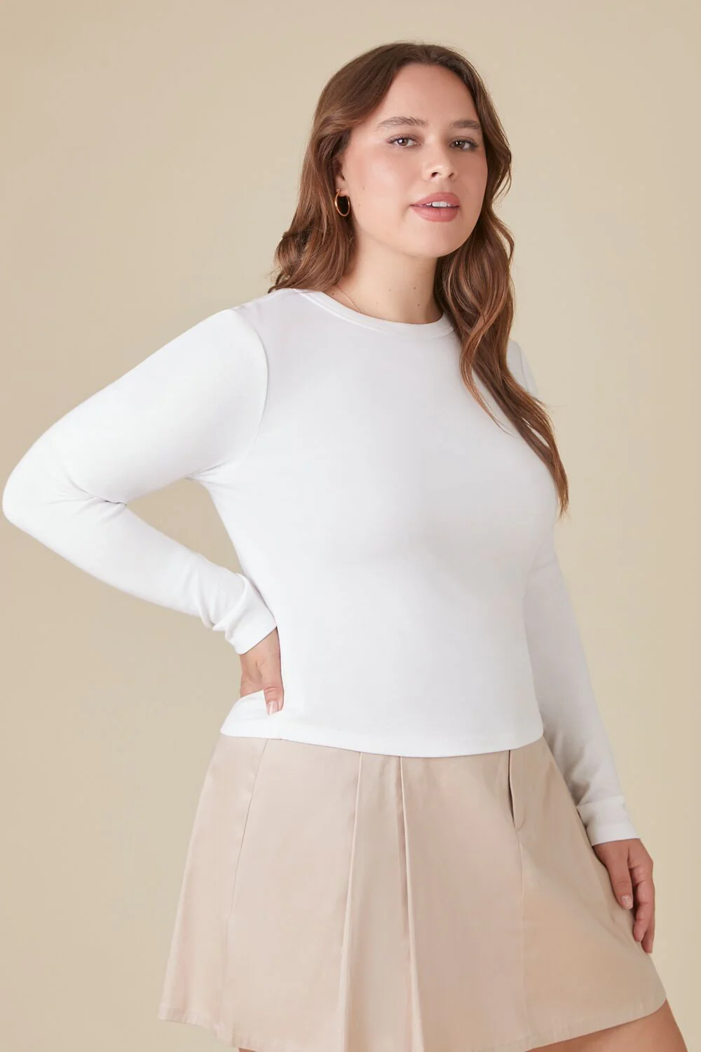 Plus Size Long-Sleeve Uniform Top - Image 2