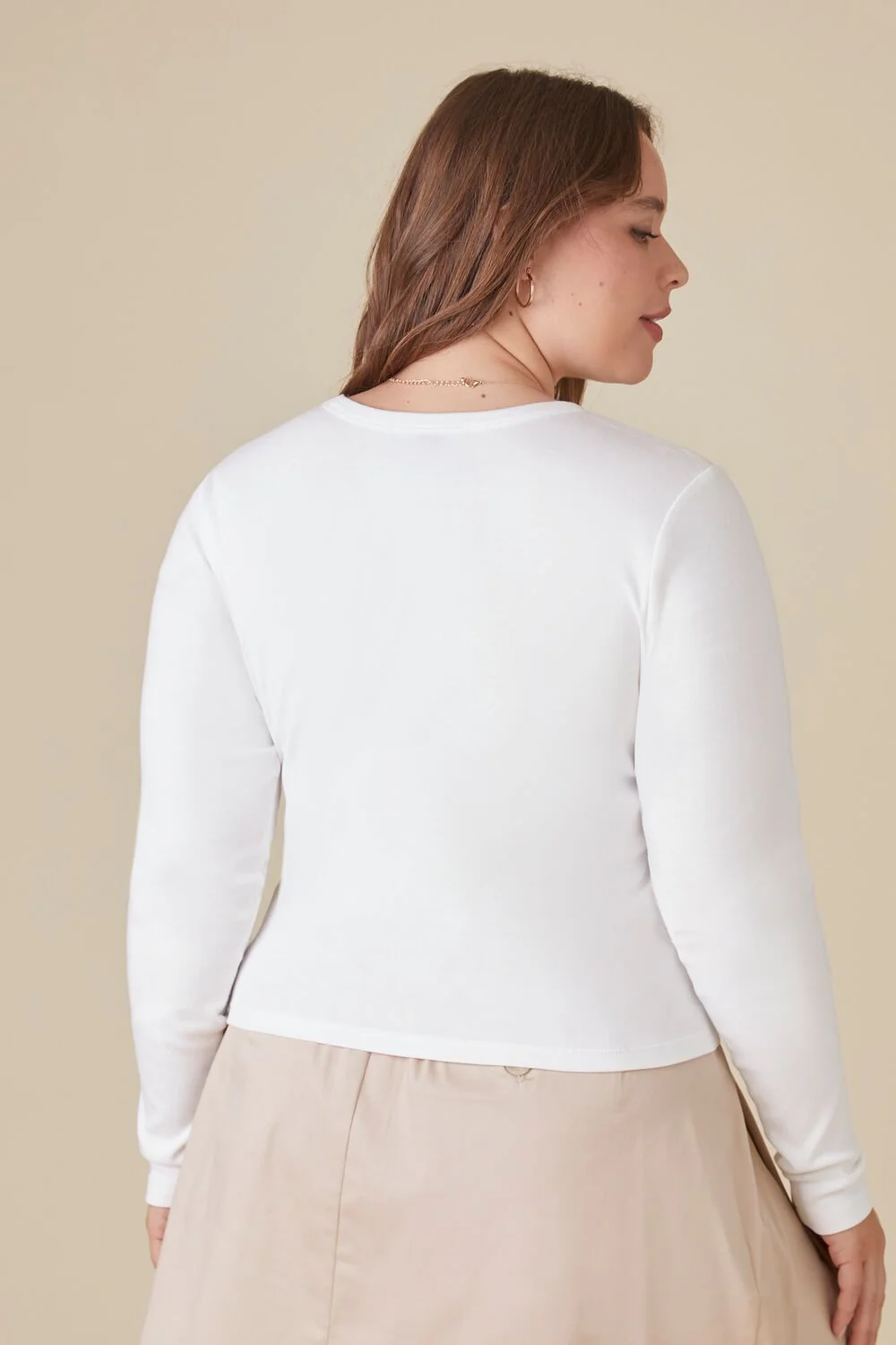 Plus Size Long-Sleeve Uniform Top - Image 3