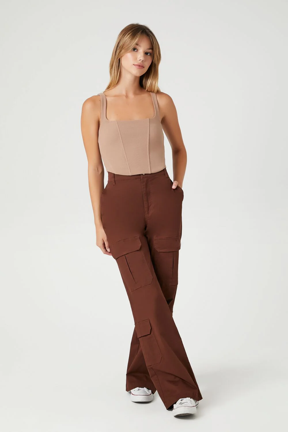 Ribbed Knit Corset Crop Top - Image 9