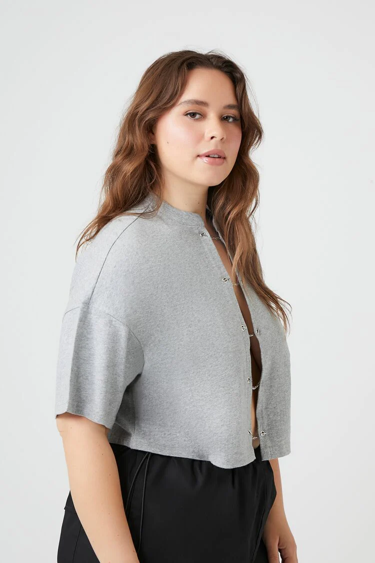 Plus Size Chain Cutout Tee - Image 7