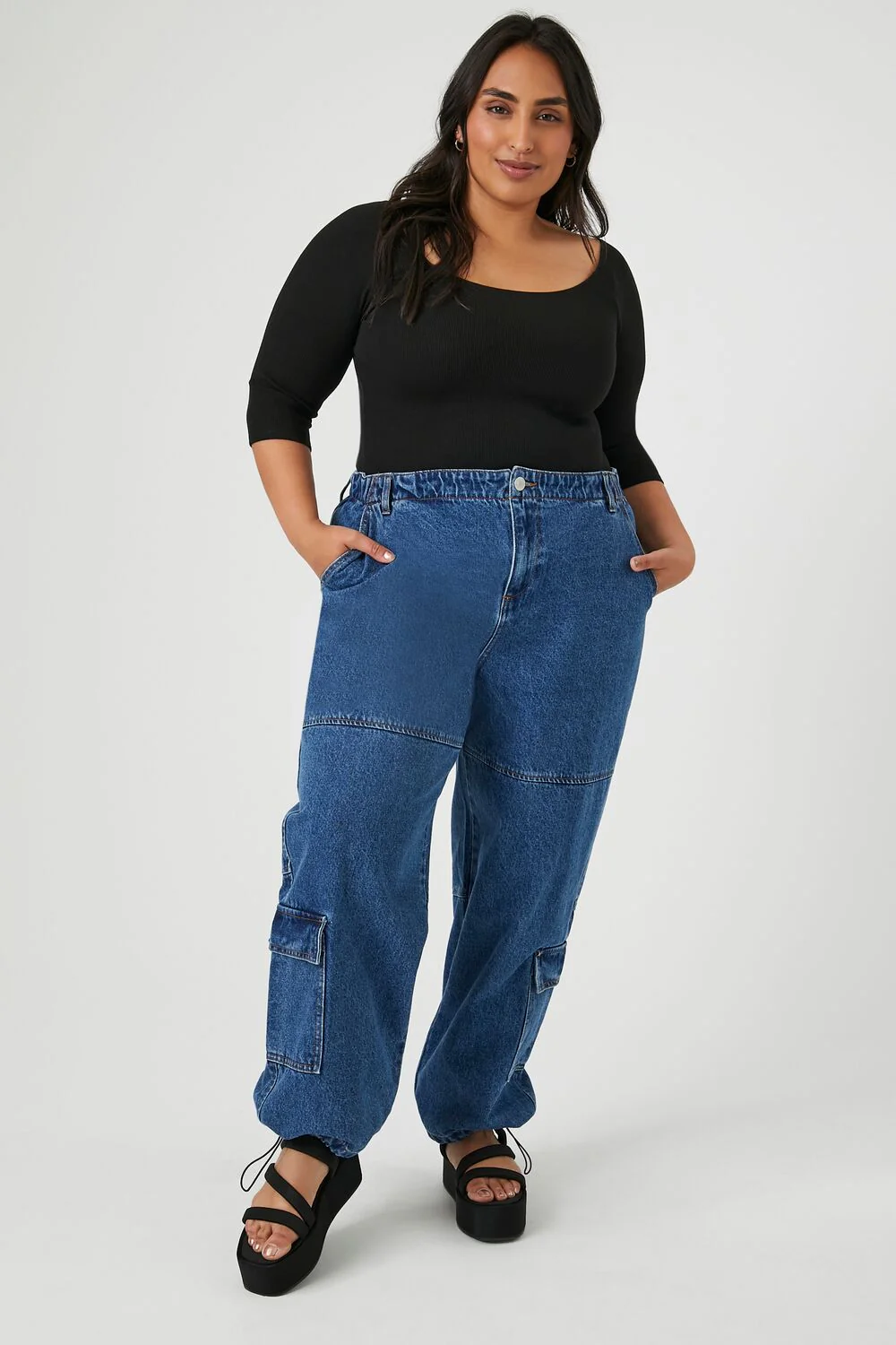 Plus Size Ribbed Scoop Bodysuit - Image 4