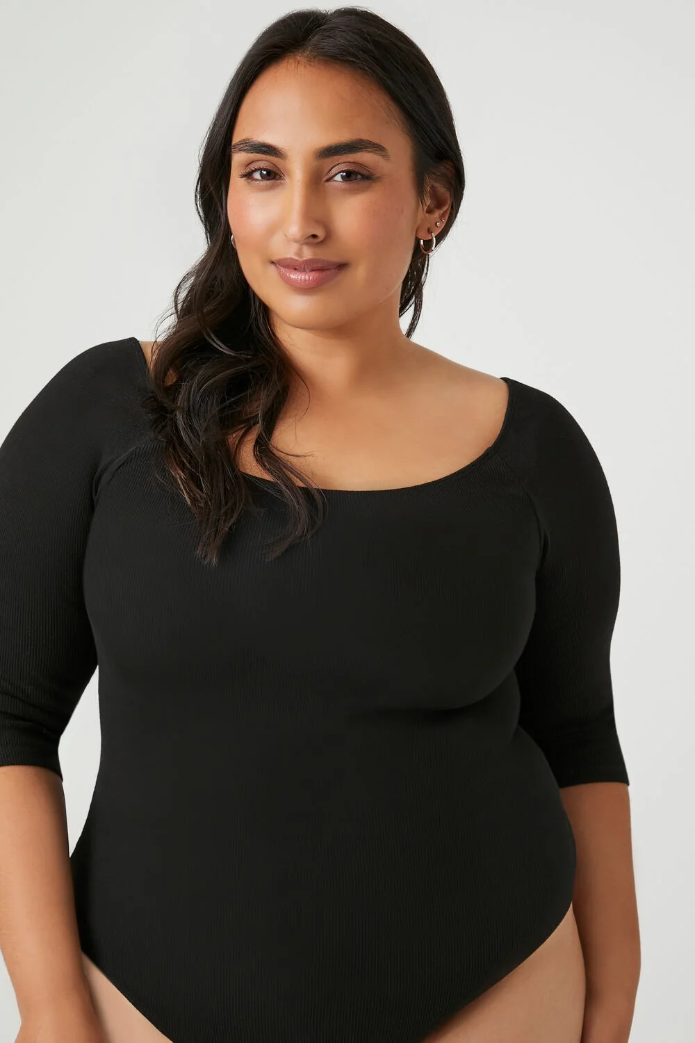 Plus Size Ribbed Scoop Bodysuit - Image 5