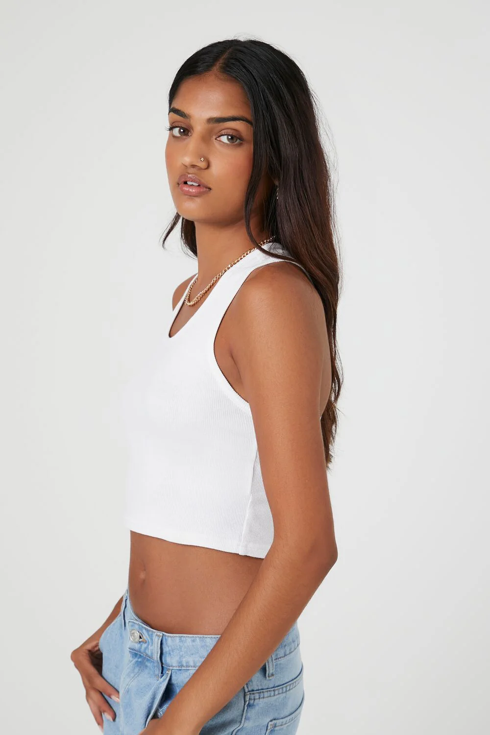 Crisscross Cropped Tank Top - Image 2