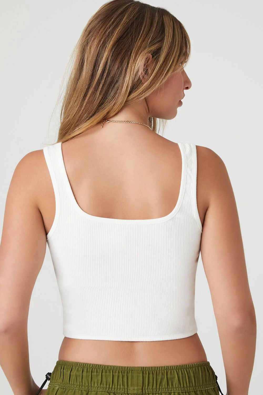 Ribbed Knit Cropped Tank Top - Image 8