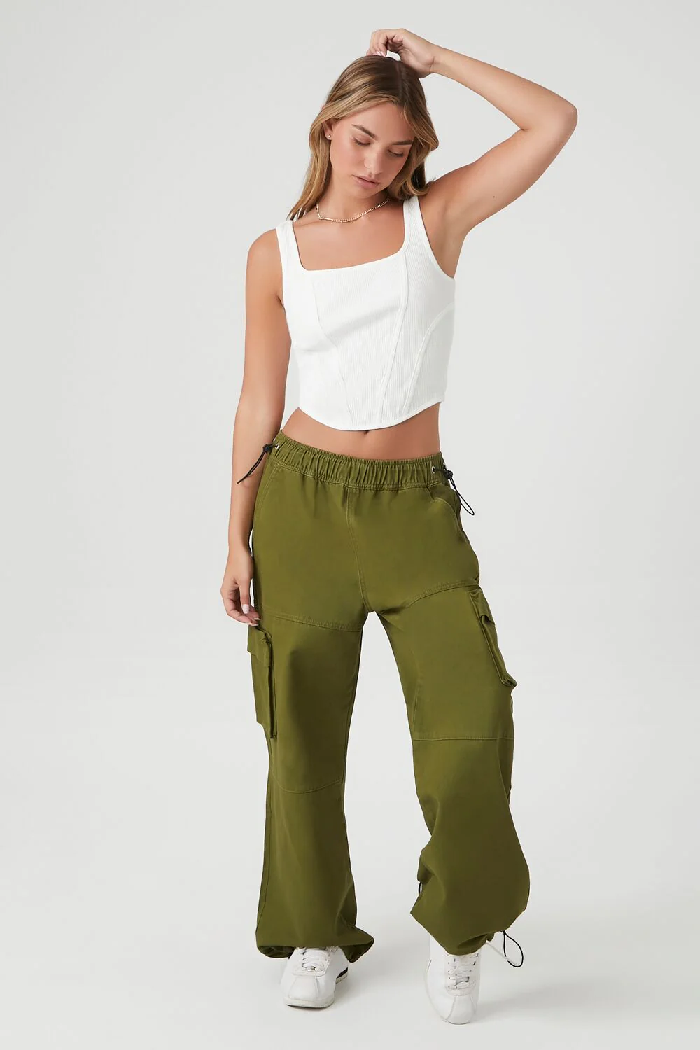 Ribbed Knit Cropped Tank Top - Image 9