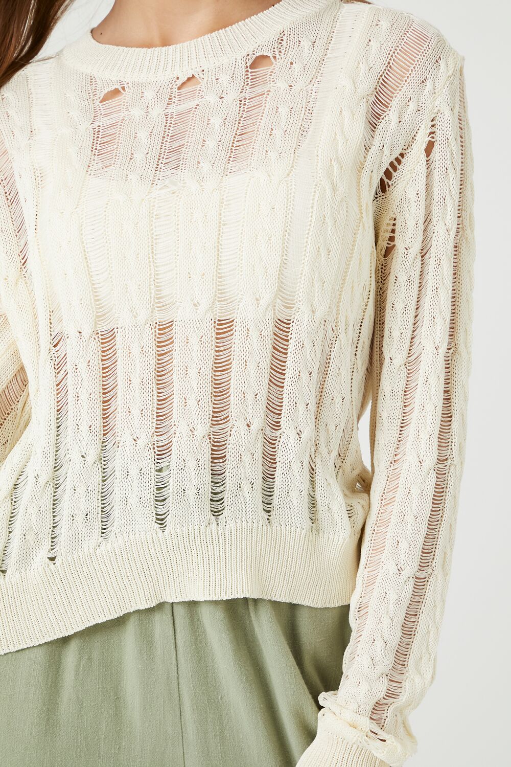 Distressed Sheer Sweater - Image 5